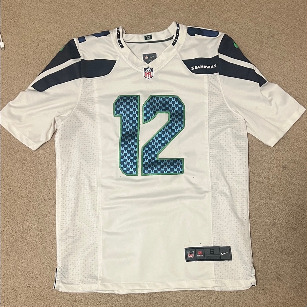 Nike Men's White and Navy Jersey